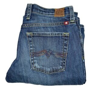 Lucky Brand Women's Larkspur Sweet N Low Boot Cut Jeans Blue Medium Wash 4/27
